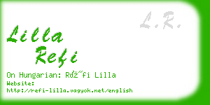 lilla refi business card